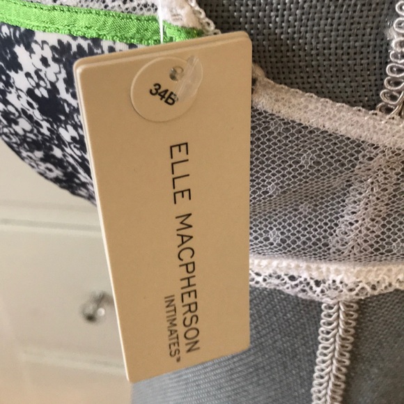 Elle Macpherson 34B Austere printed bra blue green - Picture 3 of 6